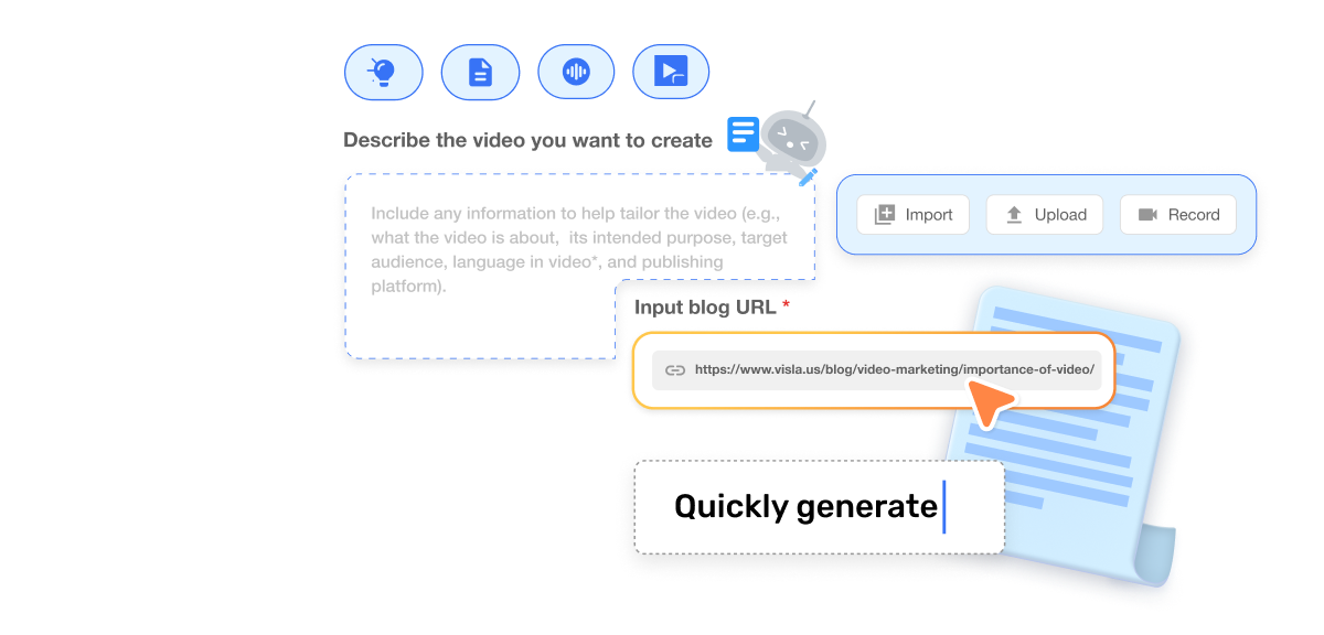 AI-assisted video creation tool from Visla, enabling Sales and Revenue Teams to easily make professional sales videos.